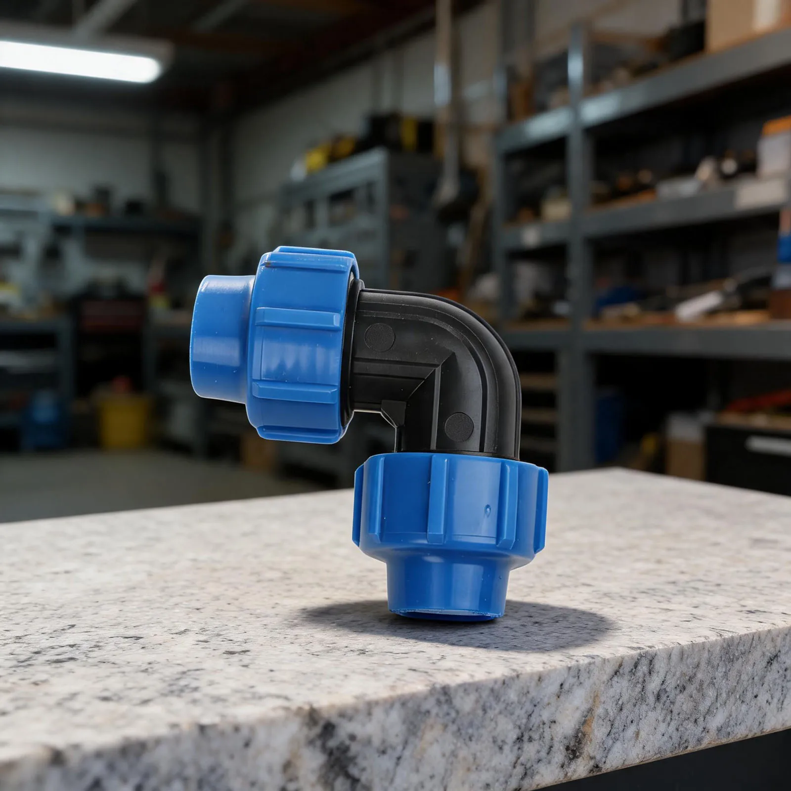 Blue With Black 90 PP Coupling Efficient Irrigation Pipe Joint Hose Connector Polypropylene Construction Leak-proof Seal