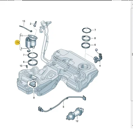 Original Petrol Engine Fuel Pump Delivery Unit and Fuel Sensor and Fuel Filter Assembly For Audi A6 C7 A7 2012-2018 4G0919051C