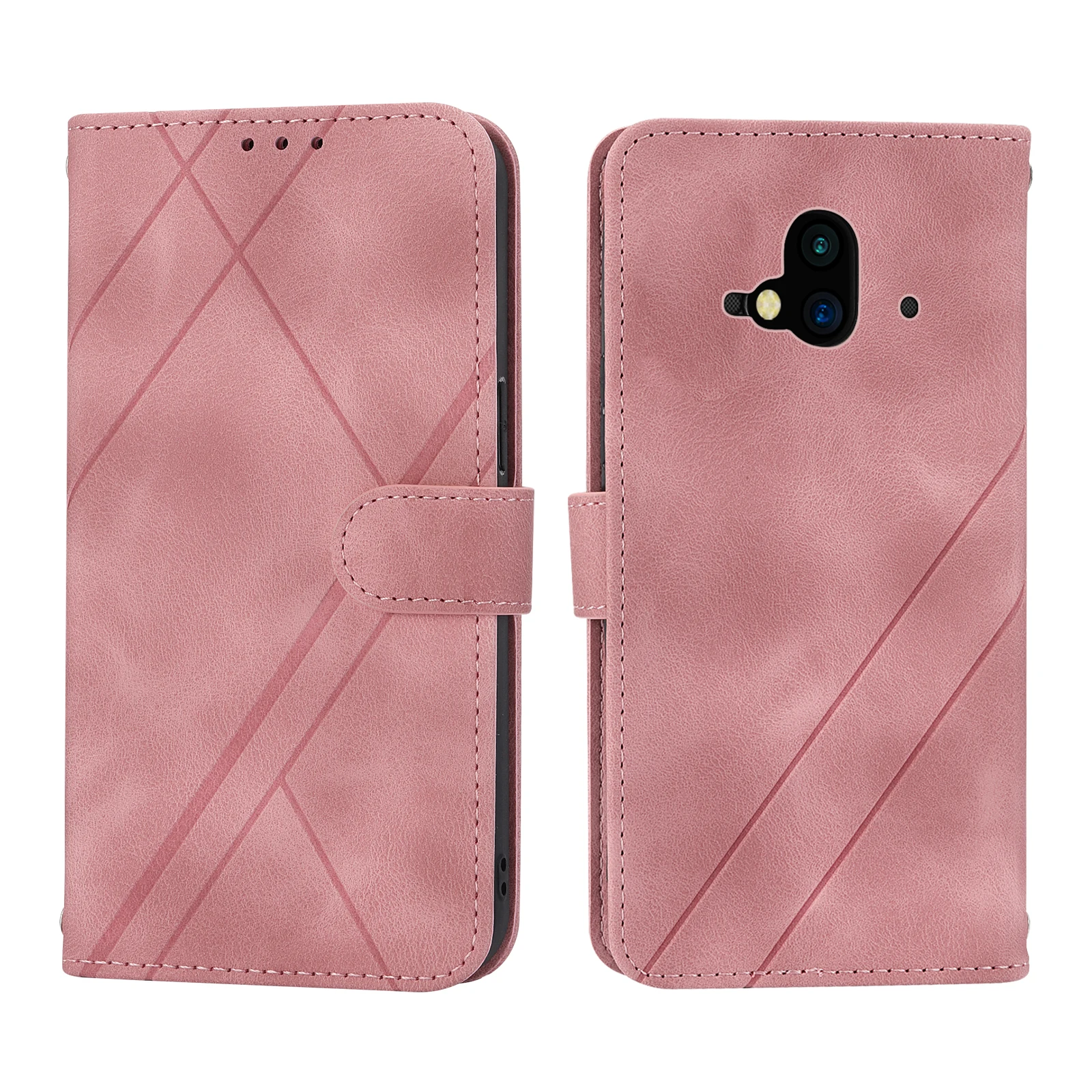 Solid Flip Leather Case Drop-proof Phone Case for Fujitsu Arrowsu F-51B Arrowsu F-52B ARROWS- F-51C