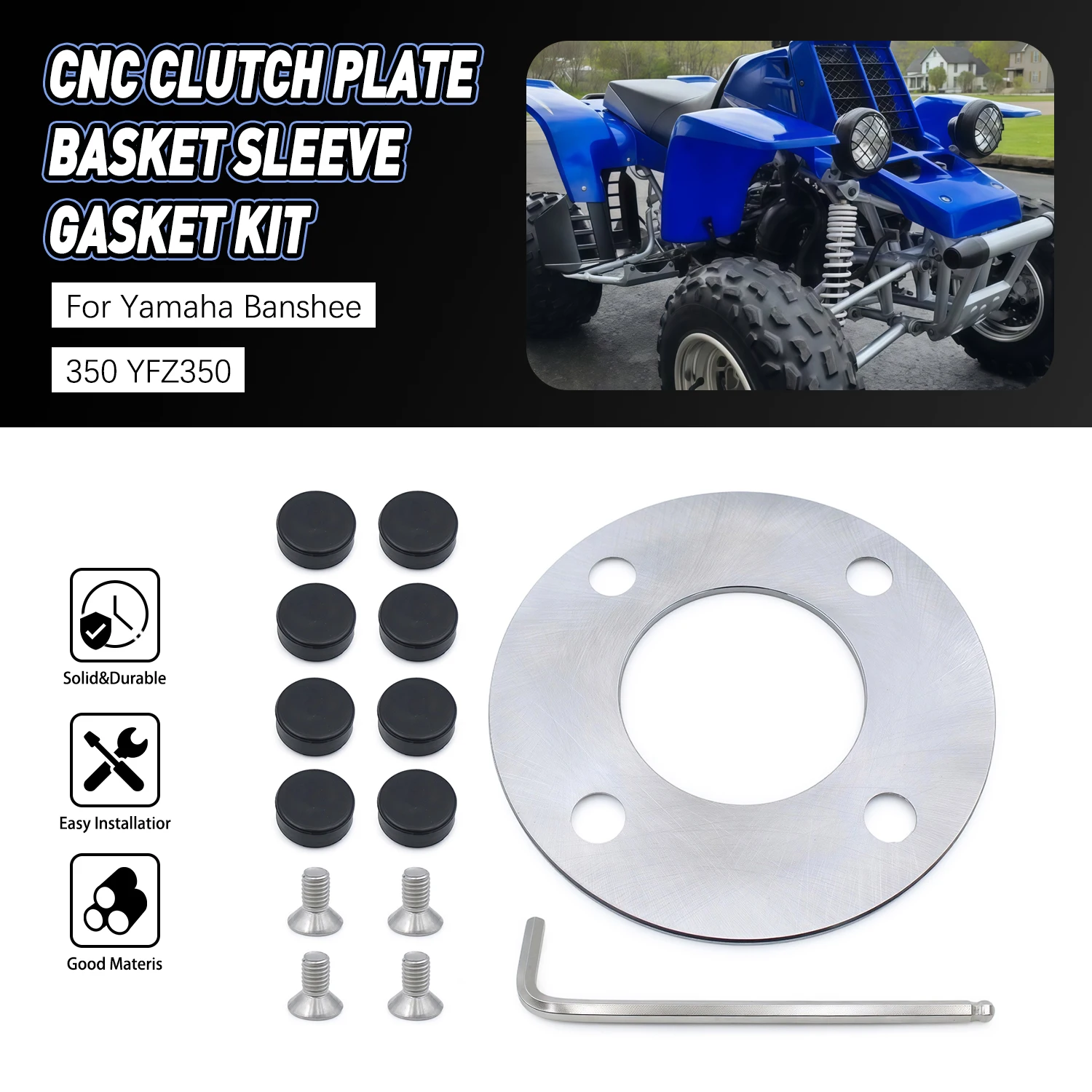 For Yamaha Banshee 350 YFZ350 YZF 1987–2006 2002 2003 2004 Motorcycle Clutch Basket Bushing Gasket Kit