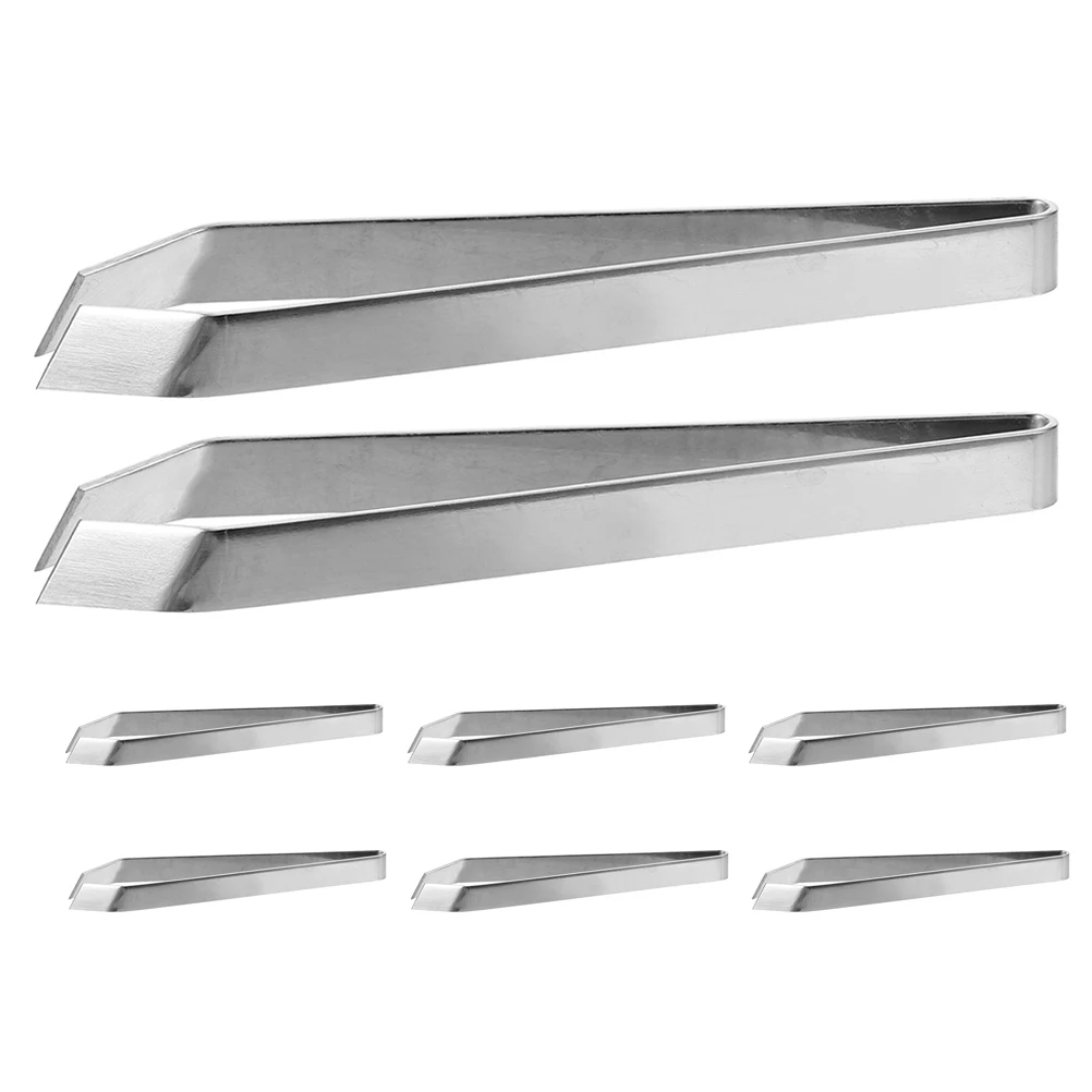 

8 Pcs Kitchen Hairplug Cooking Tweezers Stainless Steel Garlic Peeler Skin Remover