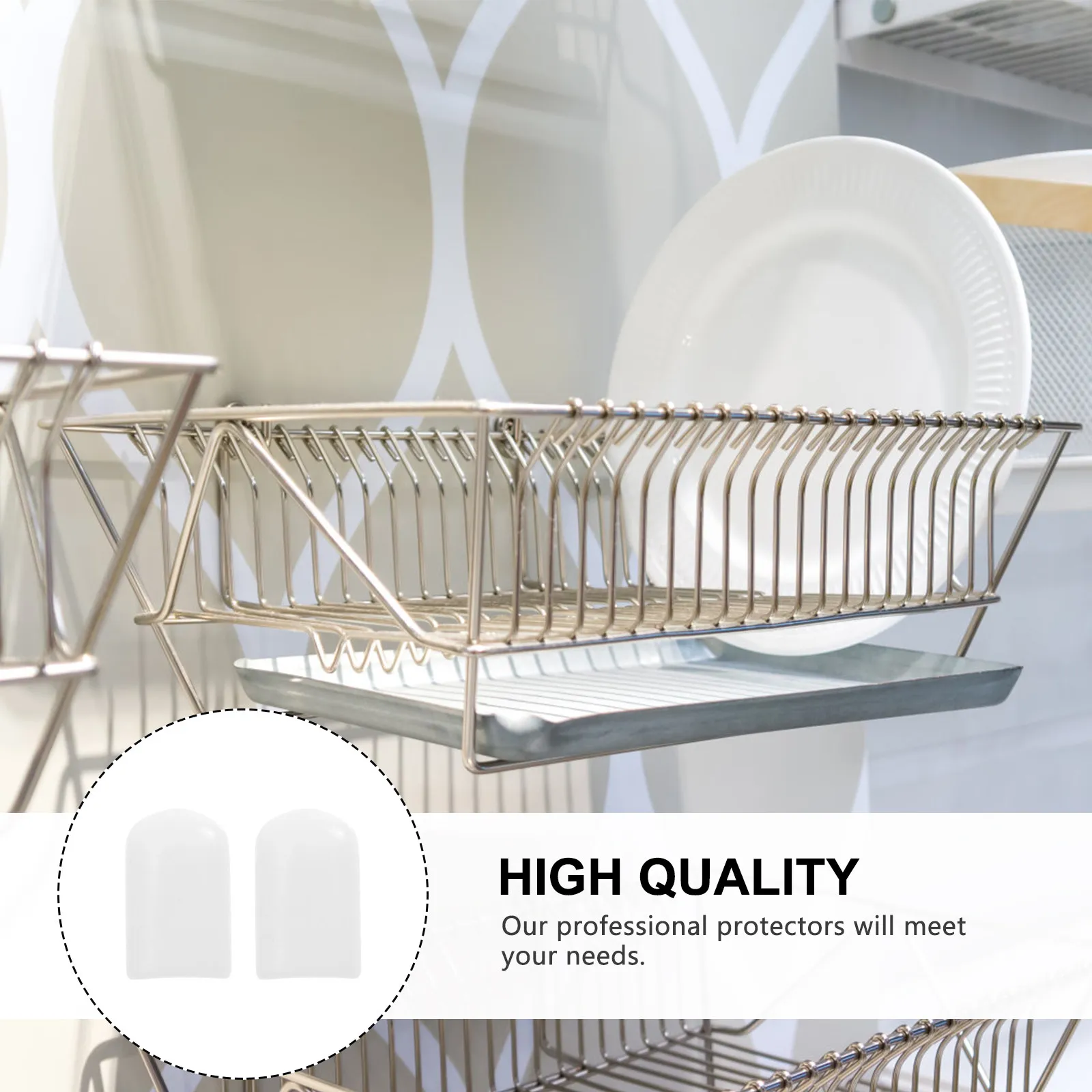 

100 шт. белых премиум-протекторов для ножек кухонных решеток из ПВХ, резиновые бамперы для раковины, прочные и надежные защитные накладки для подставок