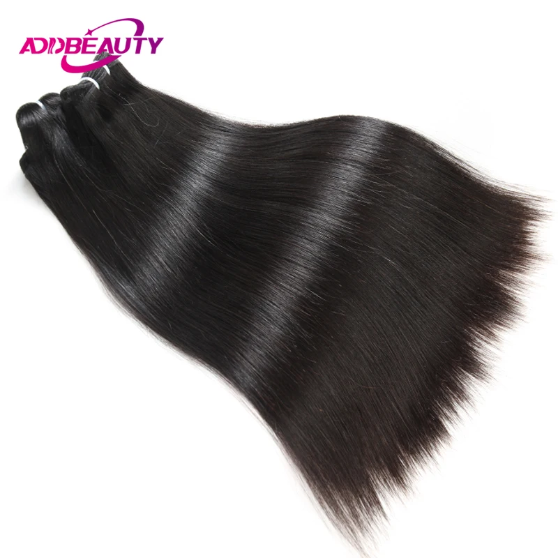 

Straight Human Hair Bundles Addbeauty Brazilian Raw Virgin Human Hair Weaving for Women Double Drawn Hair Weft Natural Color