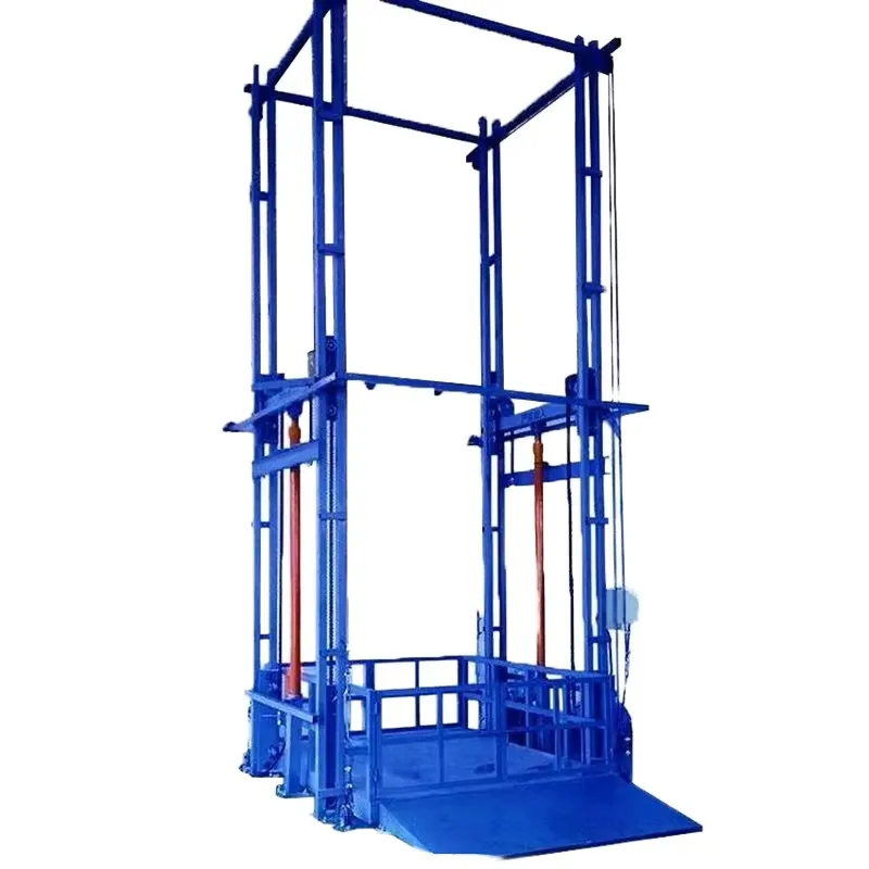 

Hydraulic Cargo Lift Elevator Small Lifting Platform Warehouse Wall Mounted Four Post 15m Lifting Height Building