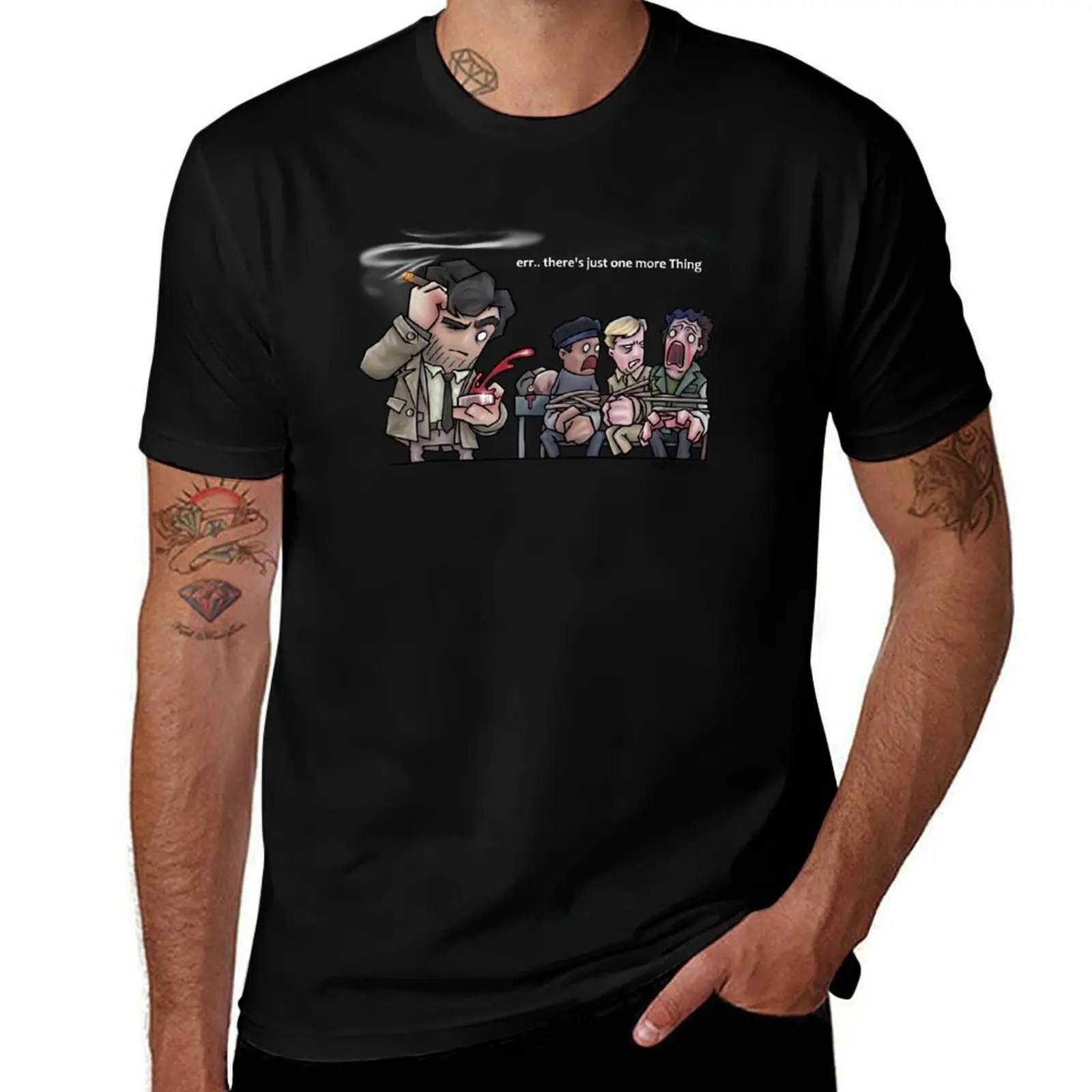 Columbo/The Thing mash up T-Shirt Work Daily Short Sleeve Top