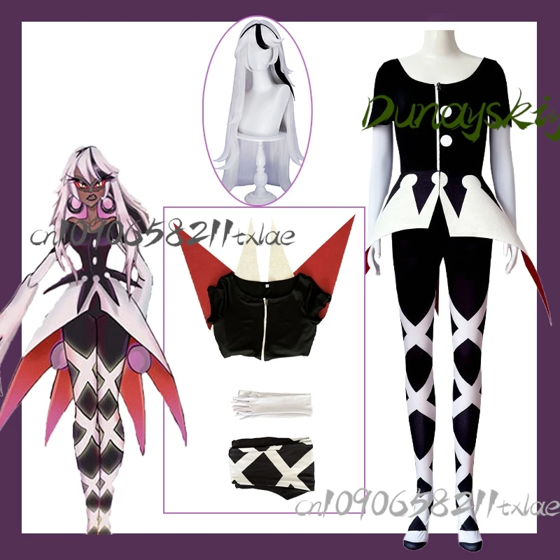 

Helluva Carmilla Cosplay WILLOW COS STORE Set Sexy Gothic Dress Gloves Wig Sock Knife Prop Halloween/Anime Con/Graduation Party