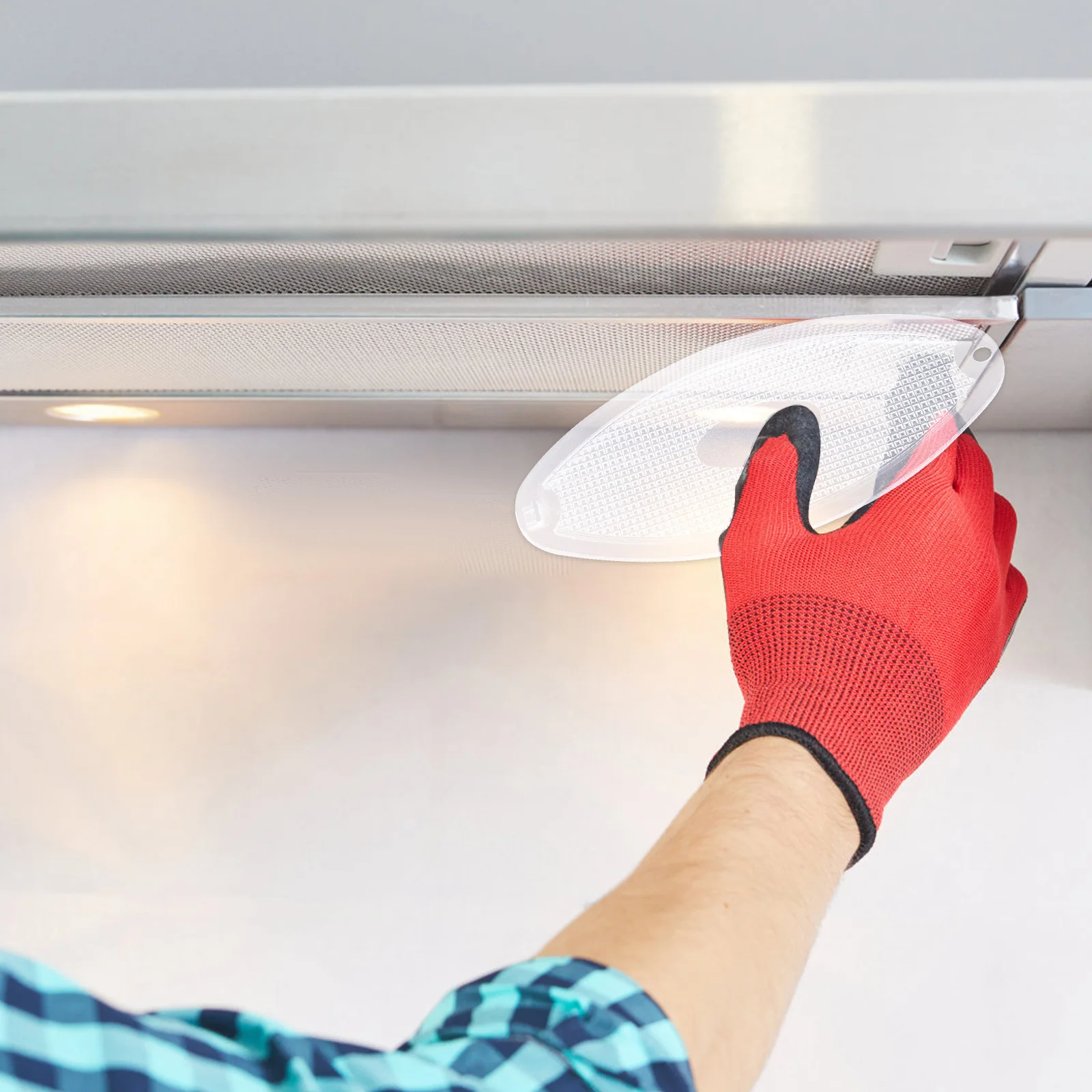 

2Pcs Range Hood Light Lens Oval Shape Plastic Lamp Guard for Kitchen Hood Replacement Parts Modern Chinese Design Easy Install