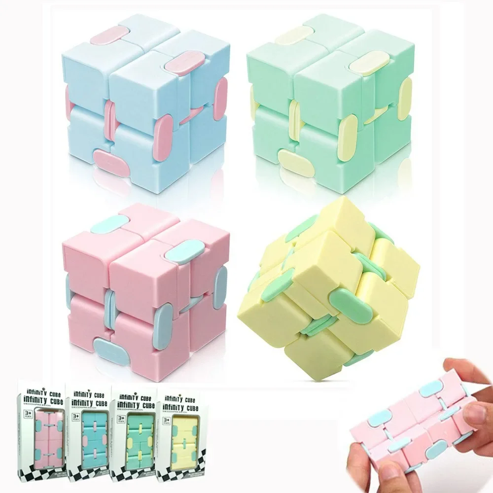 

1PC Decompression Cube Toy Infinity Magic Cube Relieve Stress Fidget Antistress Anxiety Goods Puzzle Spinner Toy for Adults Kids