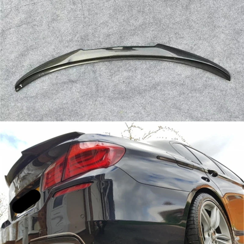 for BMW 5 Series F10 spoiler 2010--2017 year real glossy carbon fiber rear wing M4 style Sport Accessories body kit