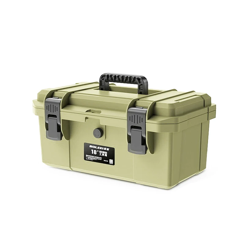 

High Quality 18-Inch Hard Plastic Waterproof Tool Box Multifunctional Household Toolbox for Outdoor Working OEM Customizable