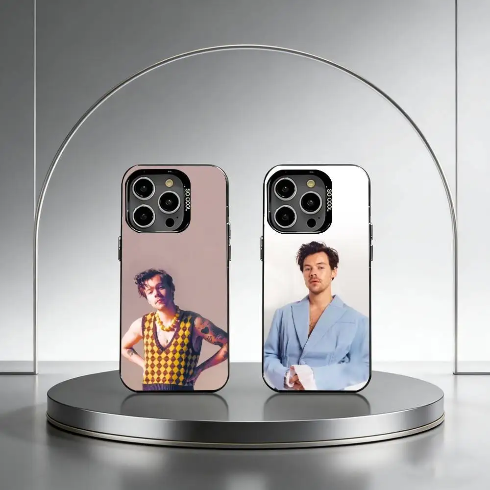 

Epc Music H-HaRRy Styles Phone Case For iPhone 17,16,15,14,13,12,11 Plus,Pro Max,XS,Colorful Silver Black Cover