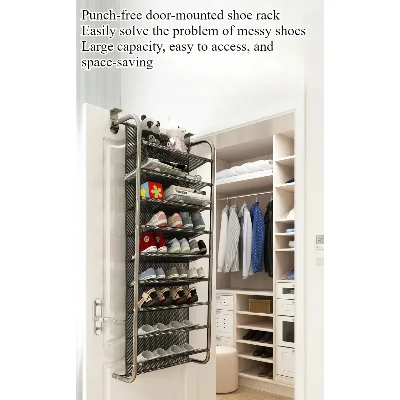 

Полка для обуви в дом, шкаф для обуви с домашней дверью, многослойный артефакт для хранения дверей ванной комнаты, небольшая настенная полка для обуви