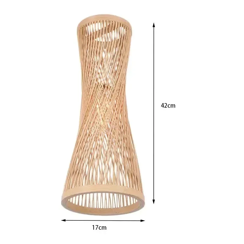 Klasyczny chiński styl bambusowy błyszczący żyrandol sufitowy ręcznie tkane rattanowe oprawy żyrandol tkające życie domowe