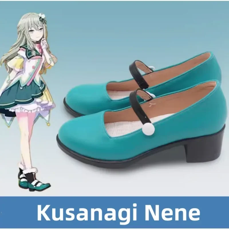Proyecto Sekai colorido escenario Kusanagi Nene Cosplay Halloween juego de rol zapatos verdes mujeres niñas Anime cómic exposición aniversario
