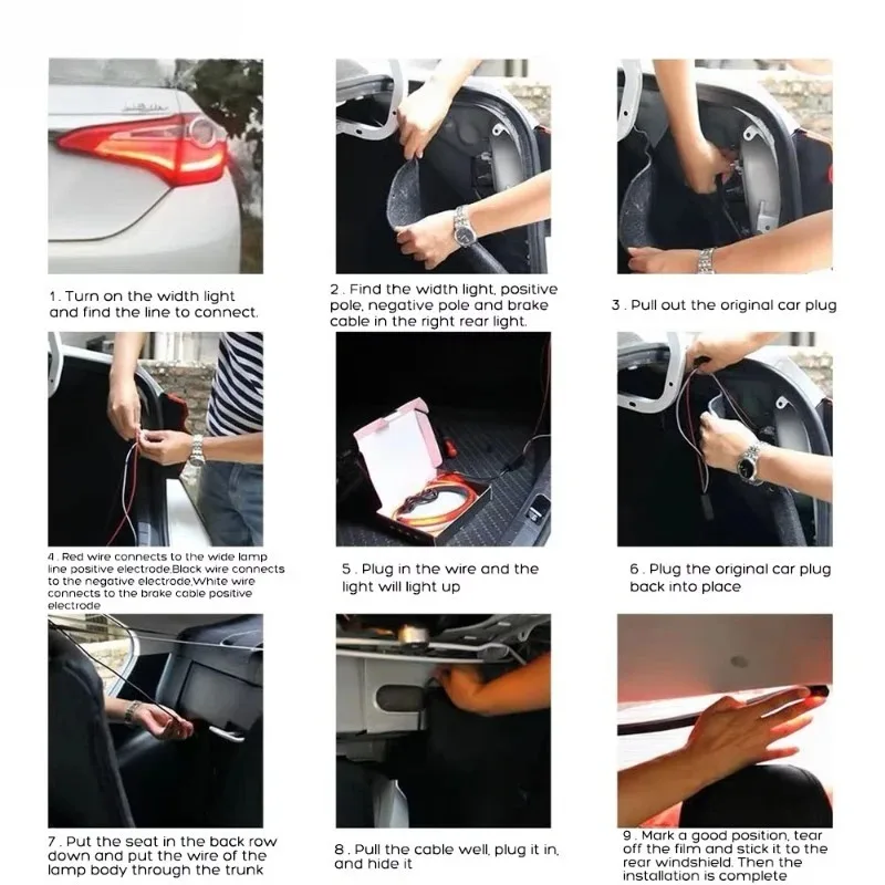 90 سنتيمتر إضاءة مقاومة للماء شريط إضاءة الفرامل مع بدوره إشارة تحذير ، سيارة عالية جبل وقف مصباح الملحقات جديد
