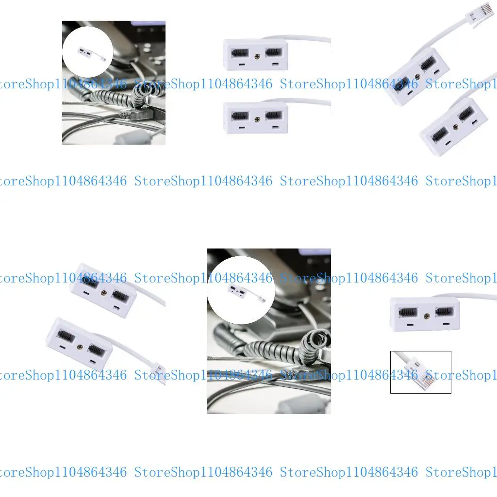 5asd High Claritys Two Port Telephone Adapters 2 Way Socket For Various Office Equipment Models
