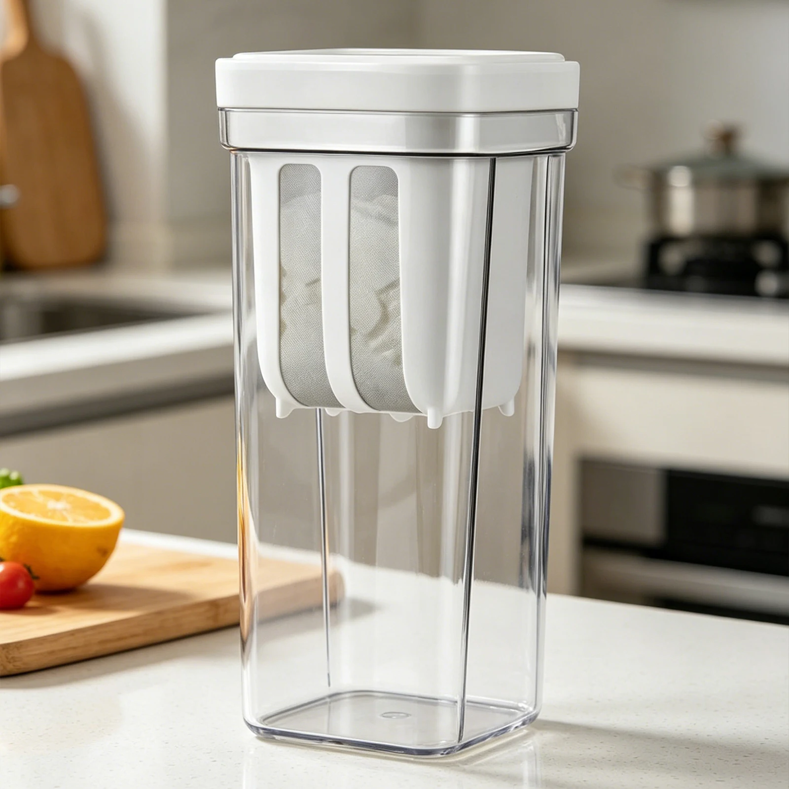 Yoghurt Maker Fine Filter Strainer with Lid Yoghurt Filter Reusable Whey Separator for Making Thick Greek Yoghurt Soybean Milk