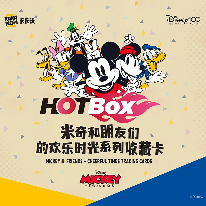 

Оригинальные коллекционные карты Kakawo Mickey&Friends-Cheerful Times, Hotbox, коробка для карт, игрушка, аниме, детские настольные карты, подарки на день рождения для детей