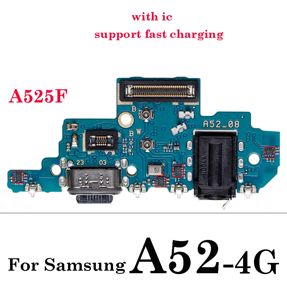 Brand New Charging Port Board Volume Power On Off Button Main Mother Board Flex Cable For Samsung A52 4G 5G A525F A526B