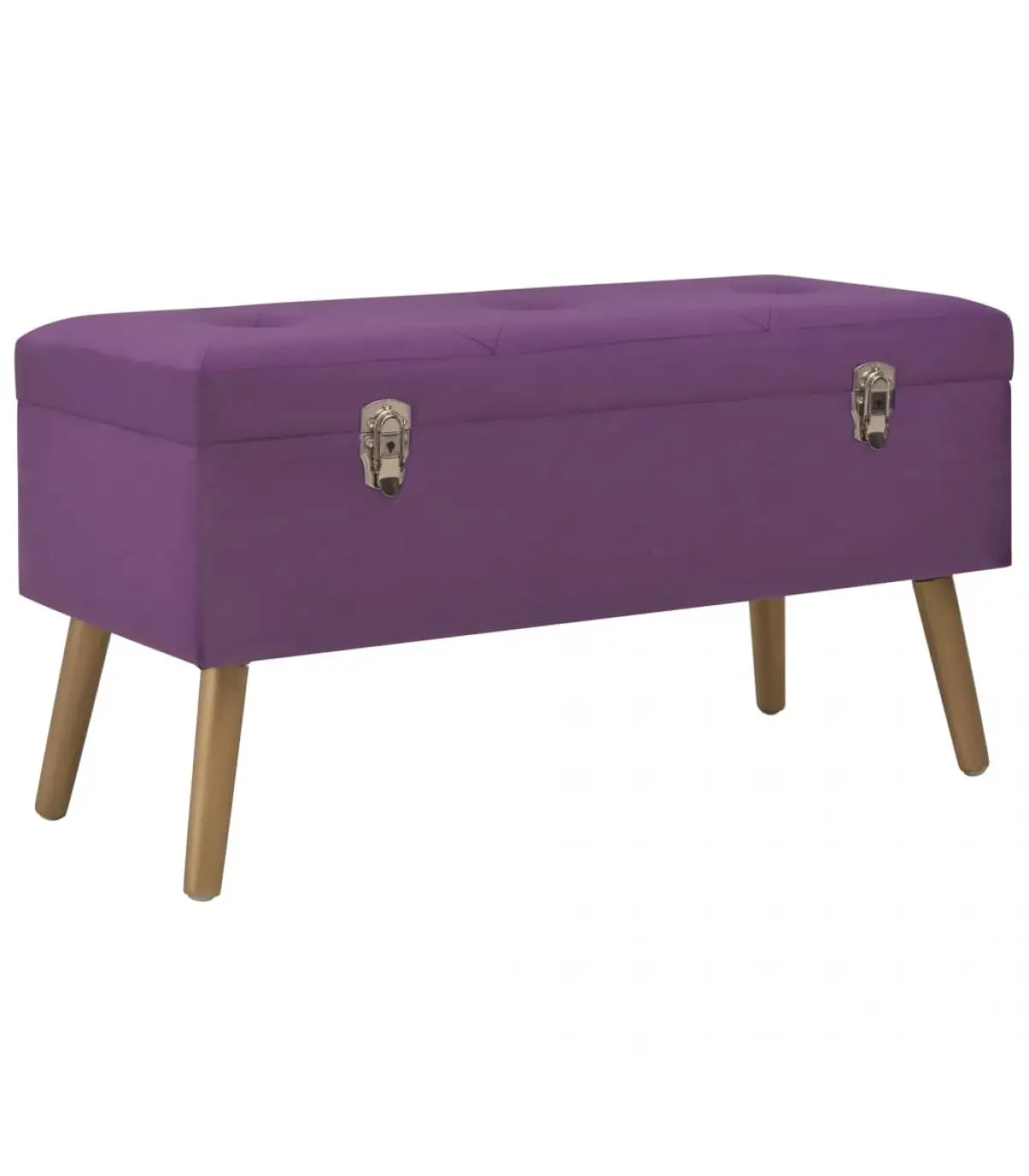 Benches for reception and storage bench with purple velvet compartment 80 cm