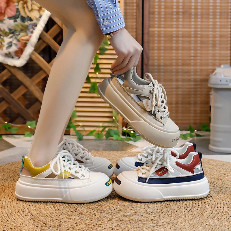 2024 New Casual Canvas Platform Women Sneakers Lolita Sports Shoes Tennis Flat Vulcanize Running Fashion Womenshoes