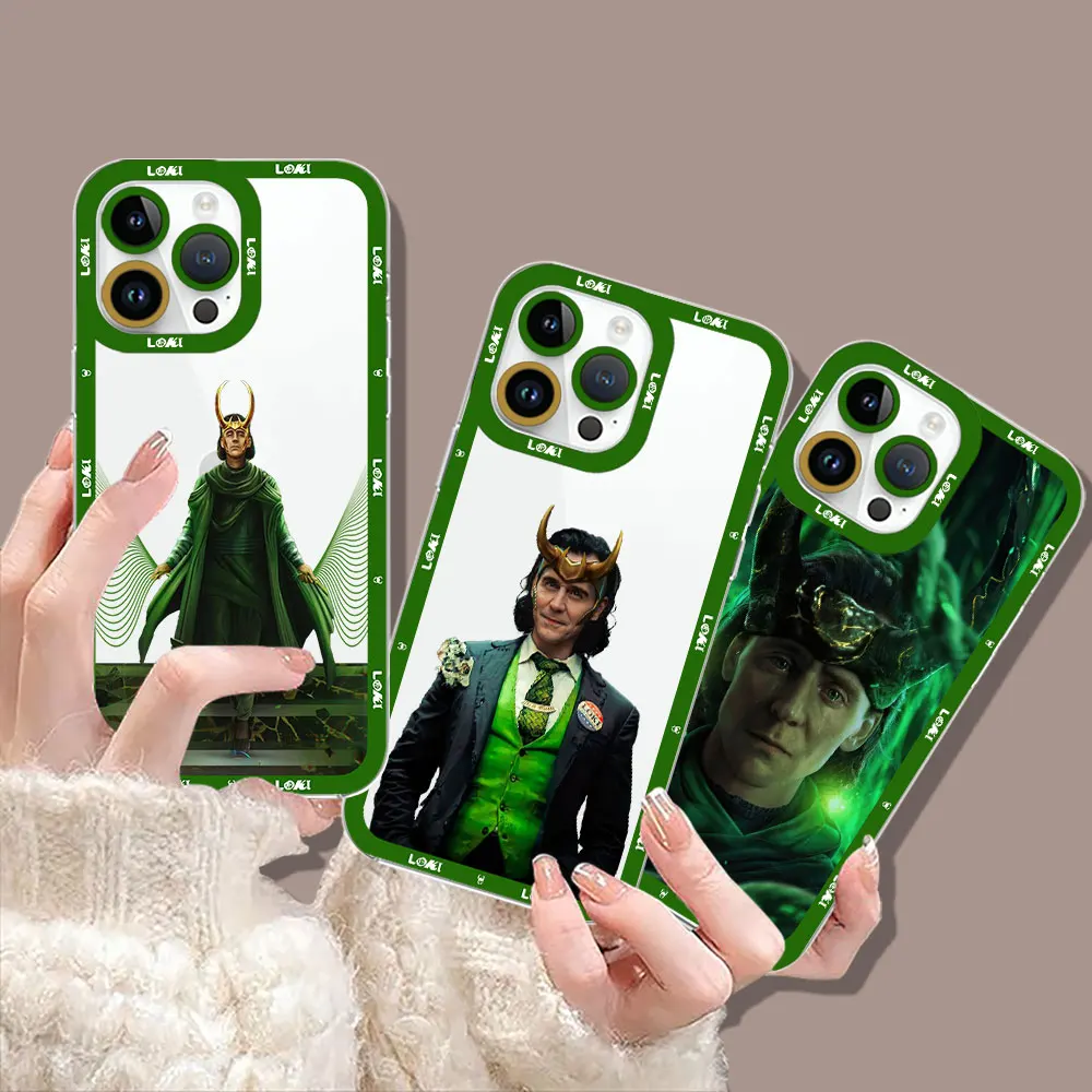 

Avengers Marvel Hero Loki Phone Case For Apple iPhone 15 14 13 12 11 XS Pro Max 16 8 7 Plus X XR SE Transparent Cover Cqoue