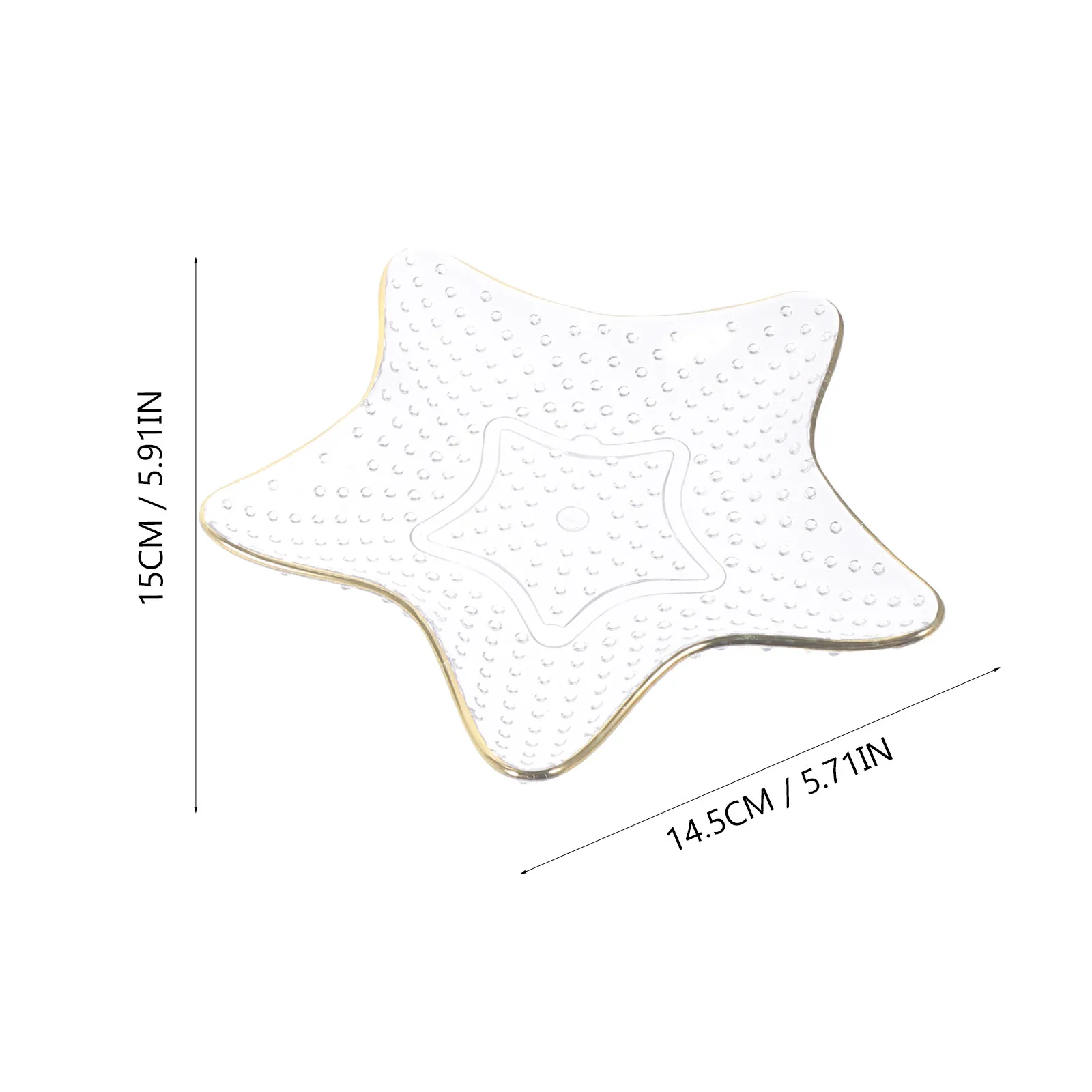 6Pcs Gold Edge Starfish Spit Bone Dish Sturdy Lightweight Dinner Plates for Household Snack Dessert Fruit Candy Serving Tray