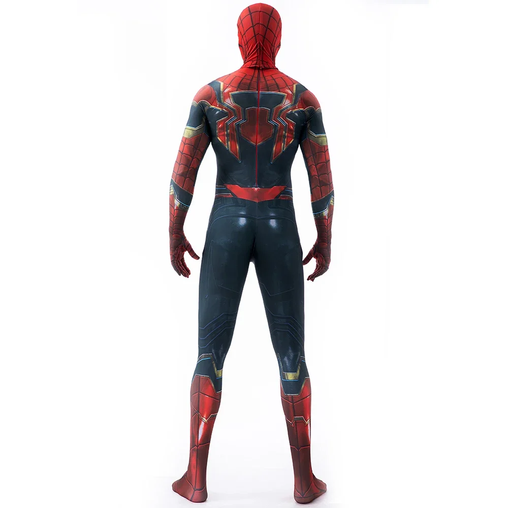 Halloween Spiderman Superhero Cosplay Costume Zentai Suit Adults Kids Peter Parker Bodysuit Men Party Jumpsuits