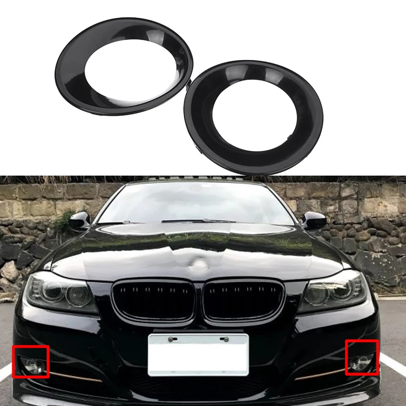 

1 Pair Front Fog Light Lamp Bezels Cover For BMW X3 E83 LCI 2007-2010 Trim Grill 51113423790 51113423789 Styling Car Accessories