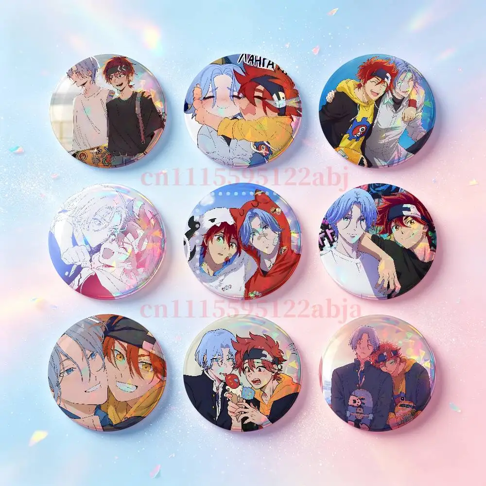 r-reki and langa S-Sk8 The Infinity Badges 25 32 44 58 75 mm Round Customizable Wholesale Fan goods Self-made fan freebies