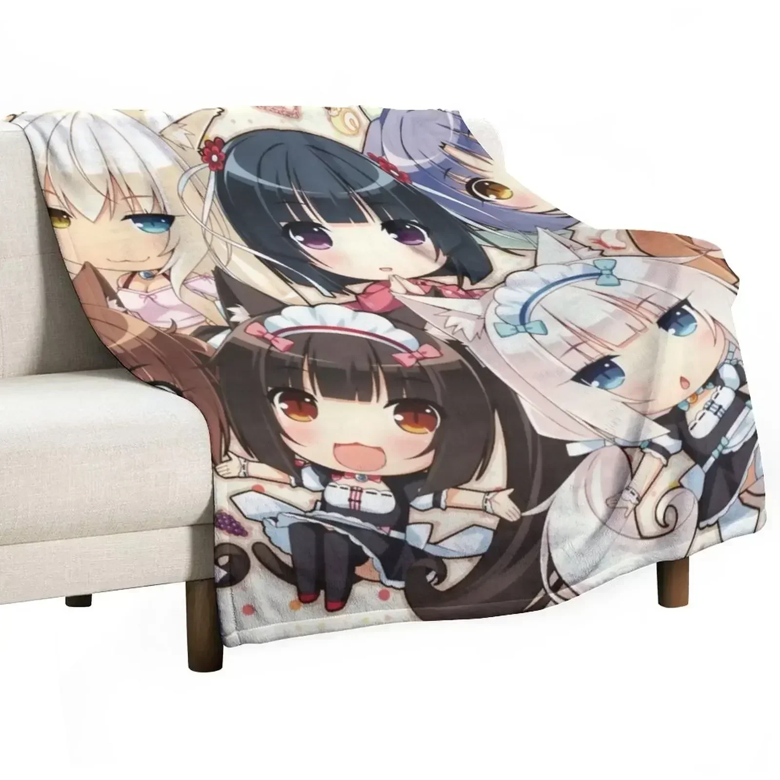 

Nekopara 2 Throw Blanket All Season Lightweight Soft Blanket for Bed