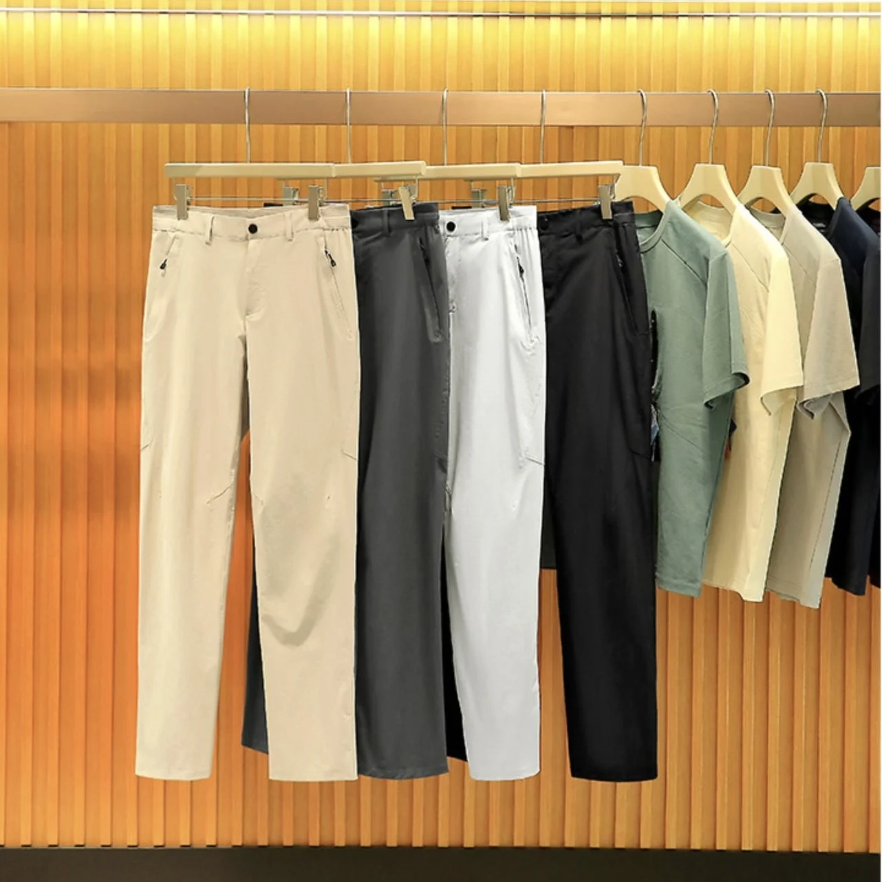 

Men's Lightweight Casual Pants Spring Summer Outdoor Fitn Hiking Breathable Qui Dry Straight Leg Polyester Fiber