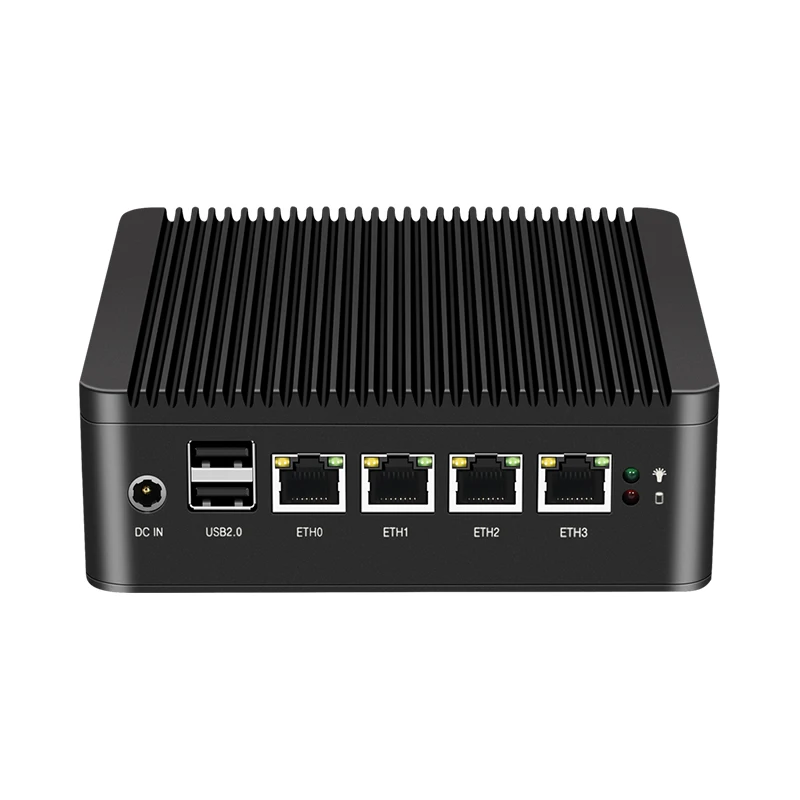 BEBEPC-Mini PC 4 LAN 2,5G sin ventilador Celeron J4125 N4000 DDR4 Firewall Pfsense Computador Windows 10 Linux Ubuntu Router WIF minipc