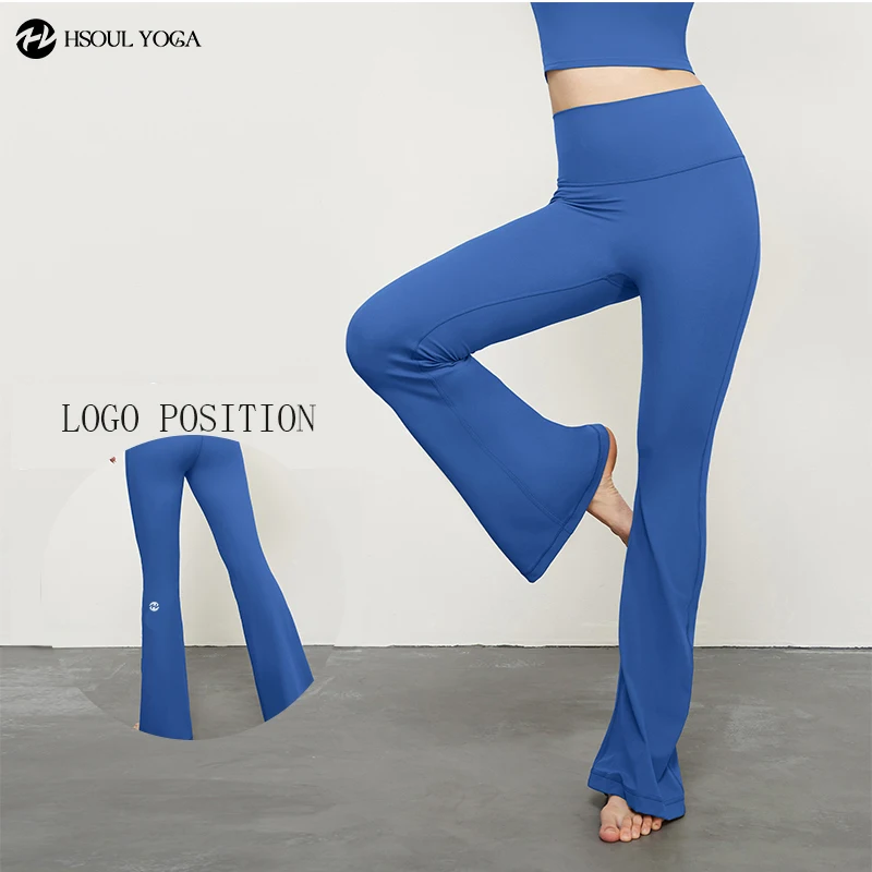 

HSOUL YOGA High Waist Tummy Control Running Leggings Stylish and Sexy Wide Leg Yoga Pants for Women