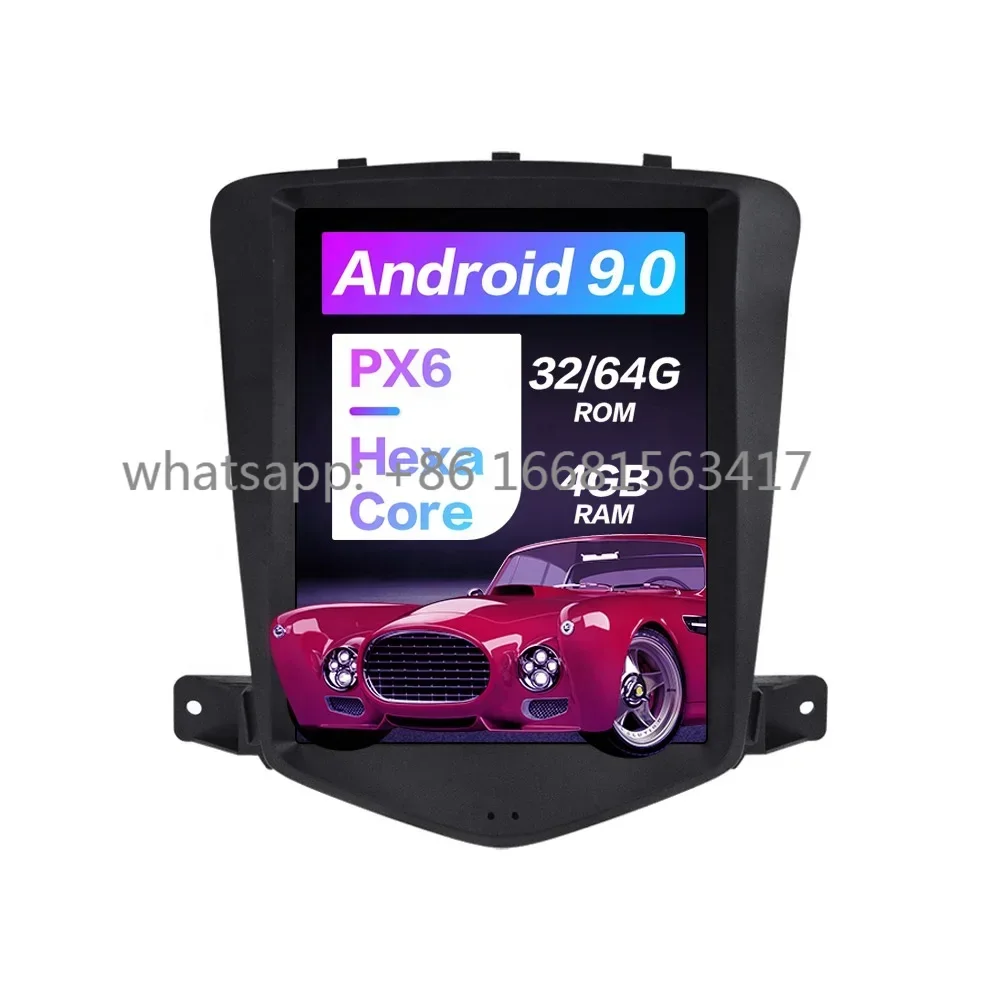 

Android 9.0 Car Multimedia Radio Player GPS Navigation Tesla Style For Chevrolet Cruze 2008-2012