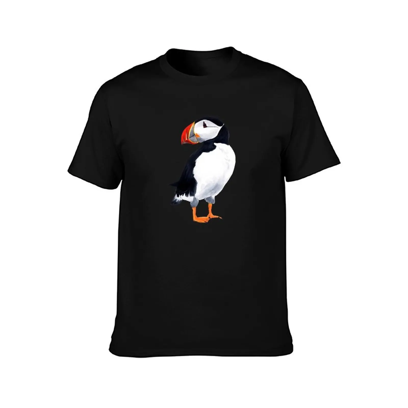PUFFIN T-Shirt, Summer Casual Cotton Tee, Oversized Streetwear Tops, Vintage Graphic Print, Loose Fit Short Sleeve, 100% Cotton