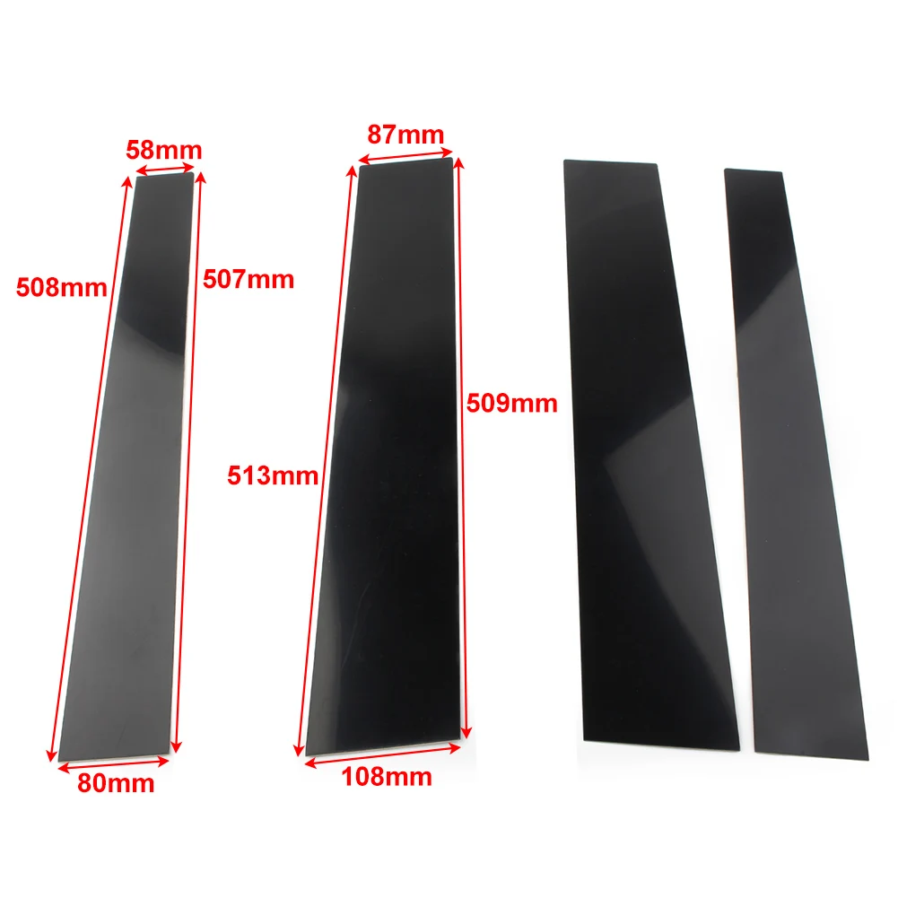 4pcs For TOYOTA Tundra 2007-2020 Car Sticker Pillar Posts Door Trim Covers Decorative Car-Styling Accessories