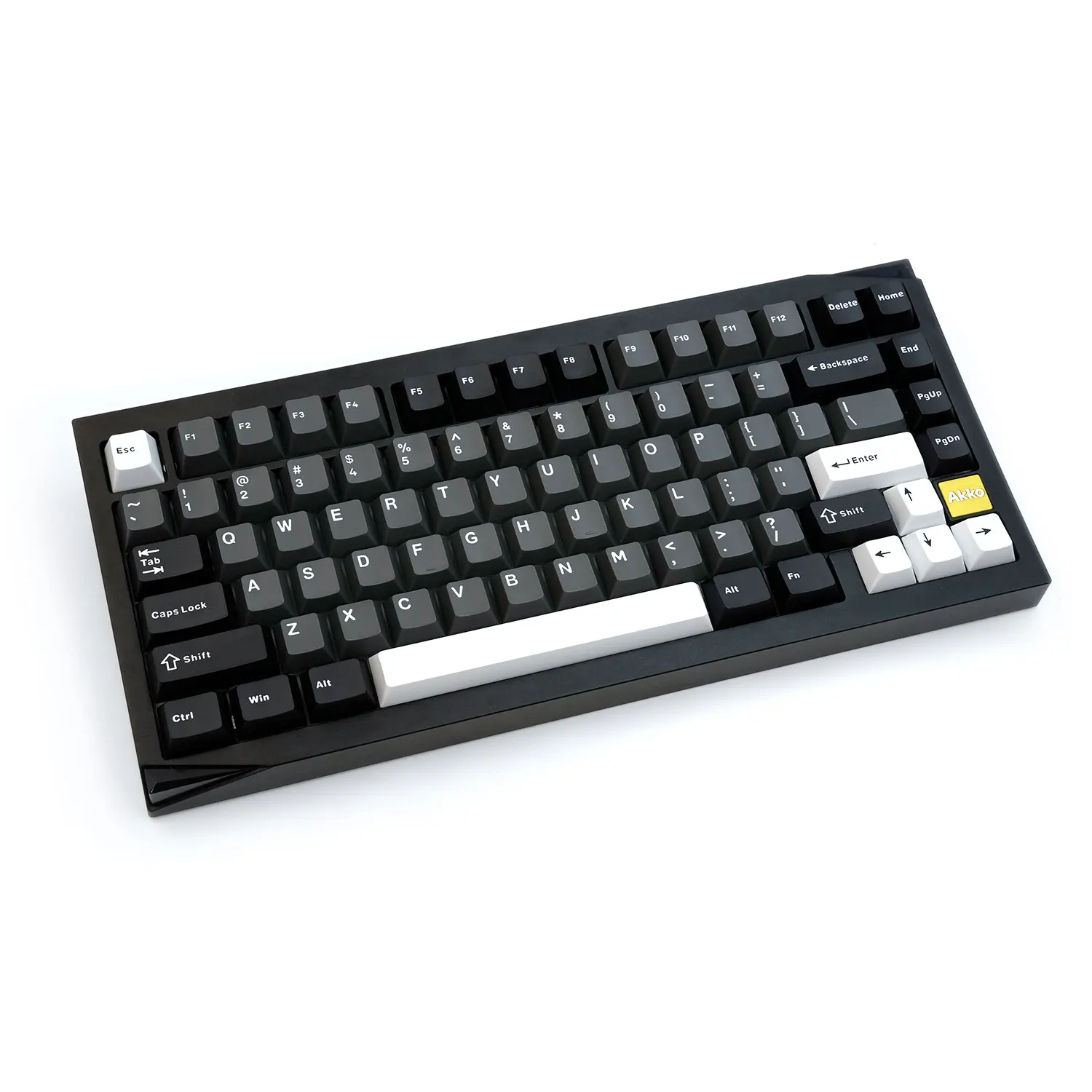 Akko mineral 01 teclado mecânico/kit barebone alumínio 75% 81 teclas via rgb troca quente tri-modo teclado/kit personalizado sem fio