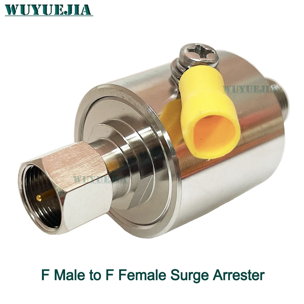 

1Pcs F Male Plug to F Female Jack Connector 230V 50 ohm DC-3GHz Gas Discharge Tube Type Lightning (Surge) Protector（Arrester）