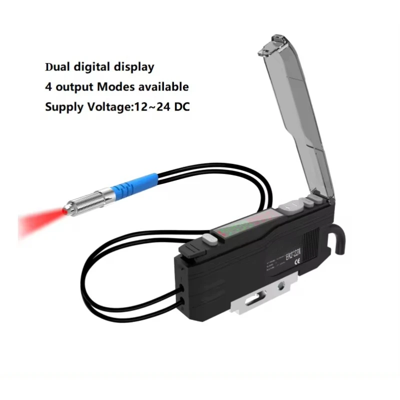 Fiber optics sensor laser type with coaxial amplifier fiber optic speed sensor accuracy fiber optic sensors with miniaturization