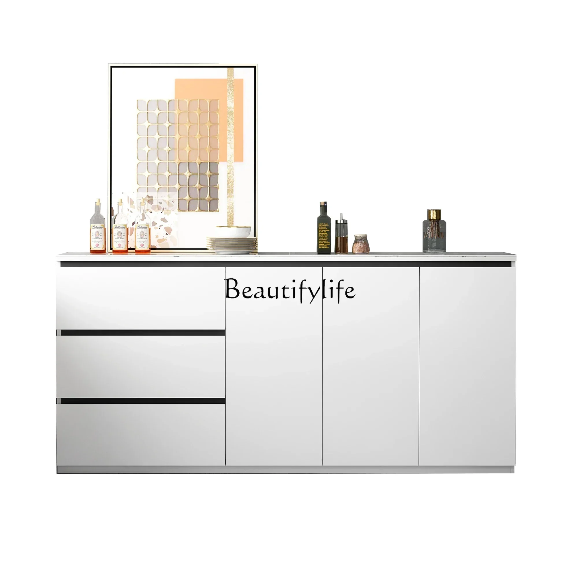 

FG44Side cabinet Solid wood Simple modern multi-functional integrated dining room storage against the wall Tea cabinet