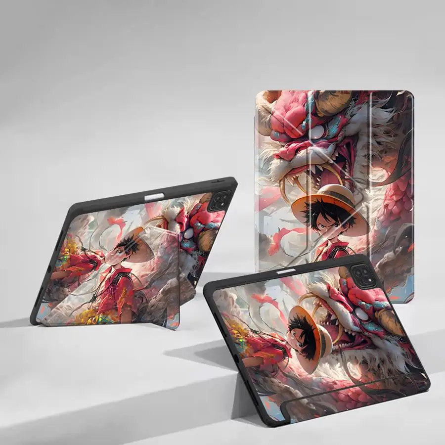 

Cartoon Ones Piece Holder Cover Tablet Case For iPad Mini 6 7 Pro 2025 Pro 11 10 9 8 7 th 12.9inch Air 4 5 M3 M2 M4 11inch