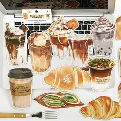 Card Lover 15 Pcs [Bread Coffee Series] Lovely Journal Sticky Notes Writable Memo Pad Material School Office Stationery