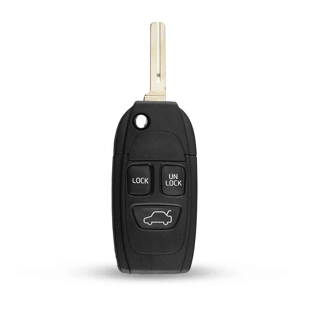 KEYYOU 3 Buttons Remote Flip Folding Smart Car Key Shell Case For Volvo XC70 XC90 V50 V70 S60 S80 Auto Key Fob Cover