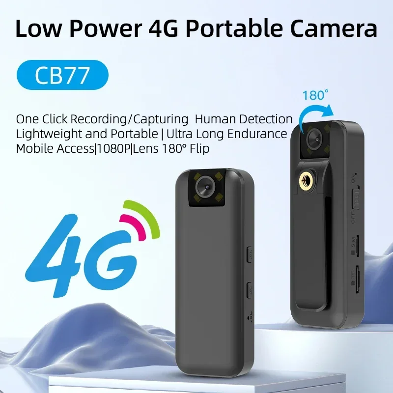 PEGATISAN 4G Wireless Mini Camera 4K UHD Portable Phone Remote Video Recorder Low Power Battery Cam Night Vision DV Camcorder