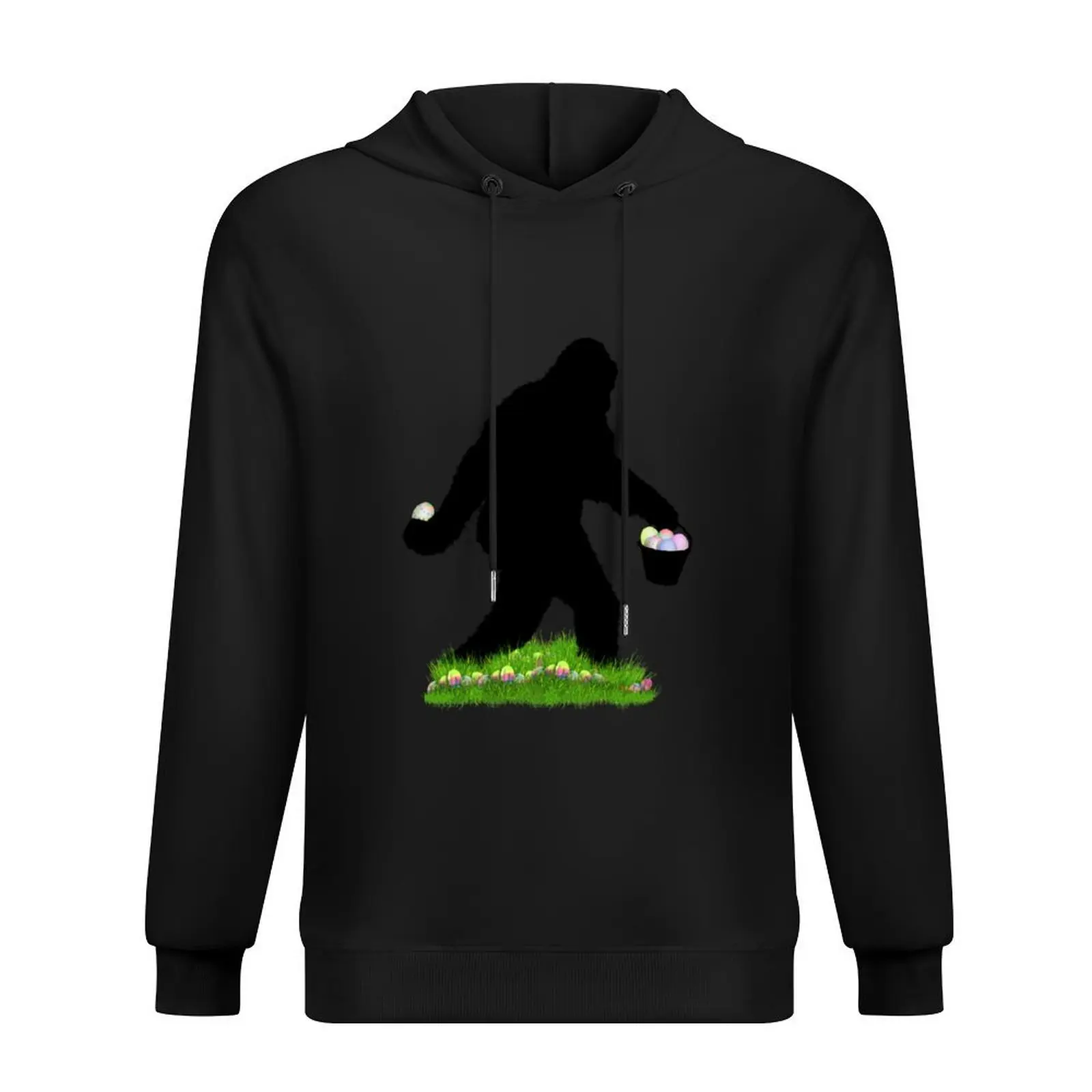 

Gone Easter Squatchin with Pastel Background Hoodie autumn men's clothing mens clothing men clothes oversized hoodie