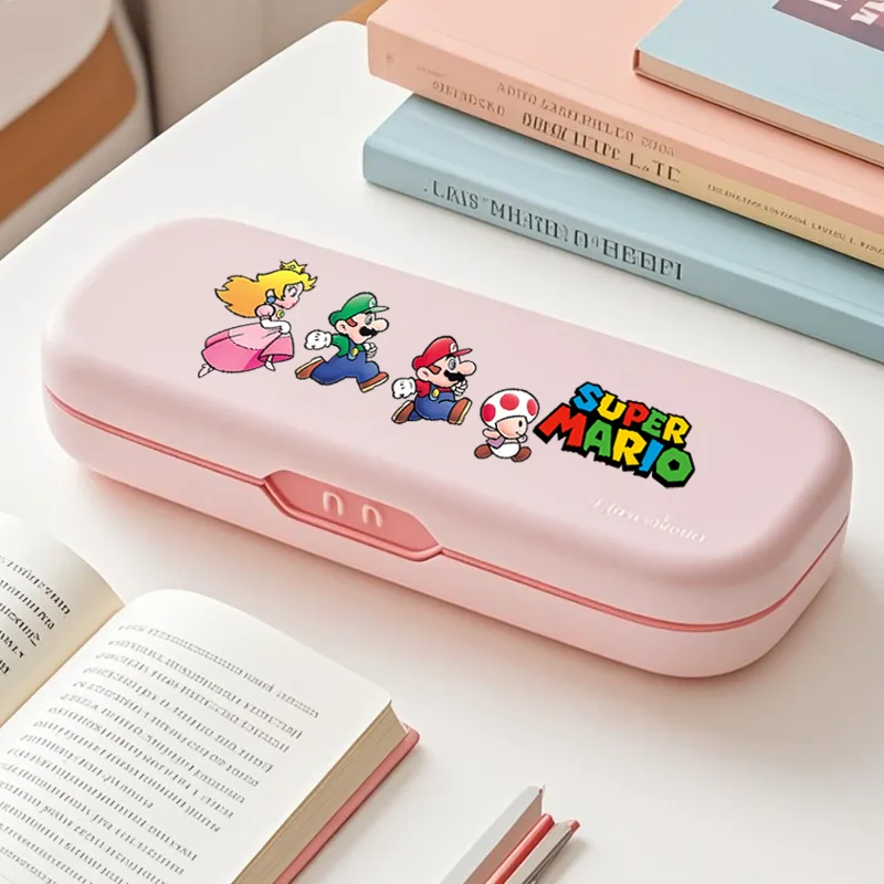 

Коробка для канцелярских принадлежностей Super Mario Bros, двухэтажный чехол для ручек большой емкости, мультяшный аниме, студенческий кавайный популярный канцелярский подарок для детей
