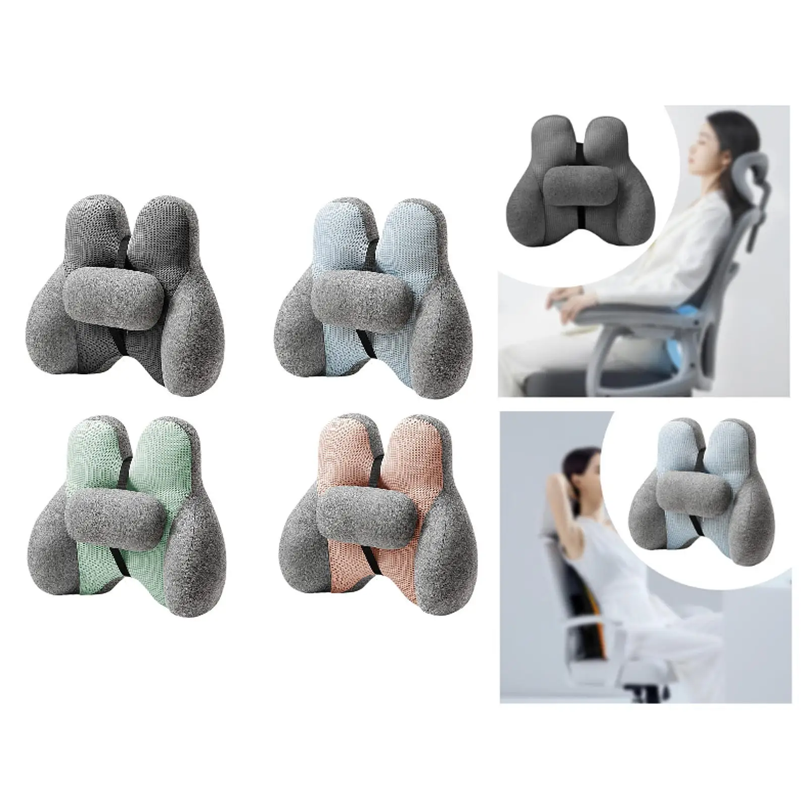 

2 Pack Lumbar Support Cushion for Office Chair, Back Support Cushion, Practical