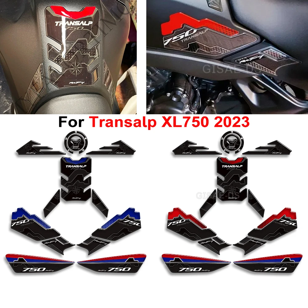 

Transalp XL750 Motorcycle Fuel Tank Pad Decals Body Fairing Protector stickers For Honda Transalp XL 750 2023