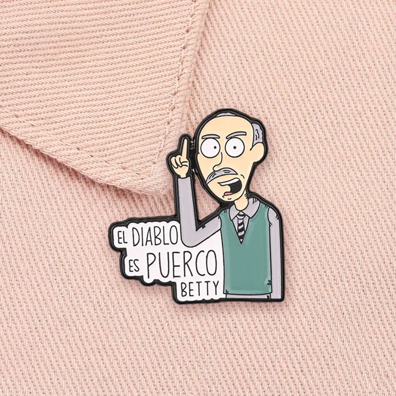 Amerikanische Comedy-TV-Serie Charakter Emaille-Anstecknadel El Diablo Es Puerco Klassischer TV-Humor Brosche Reversnadel Taschenabzeichen Modeschmuck Geschenk – Detail 9